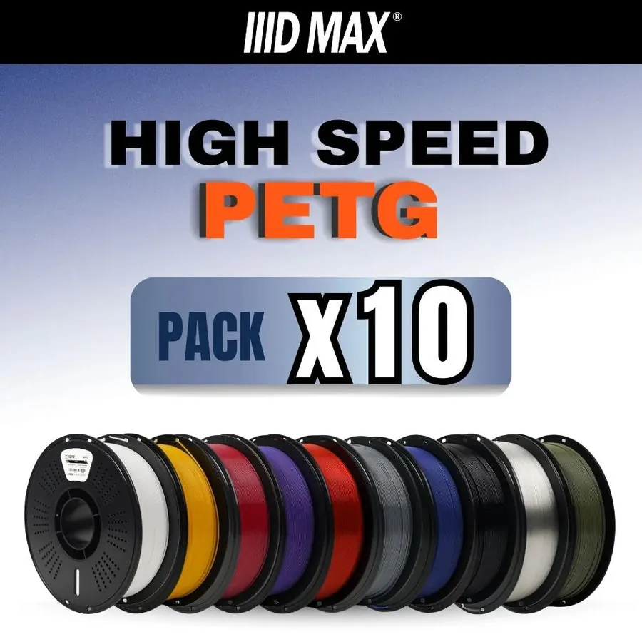 PETG filament bundle: high speed PETG pack of 10 spools