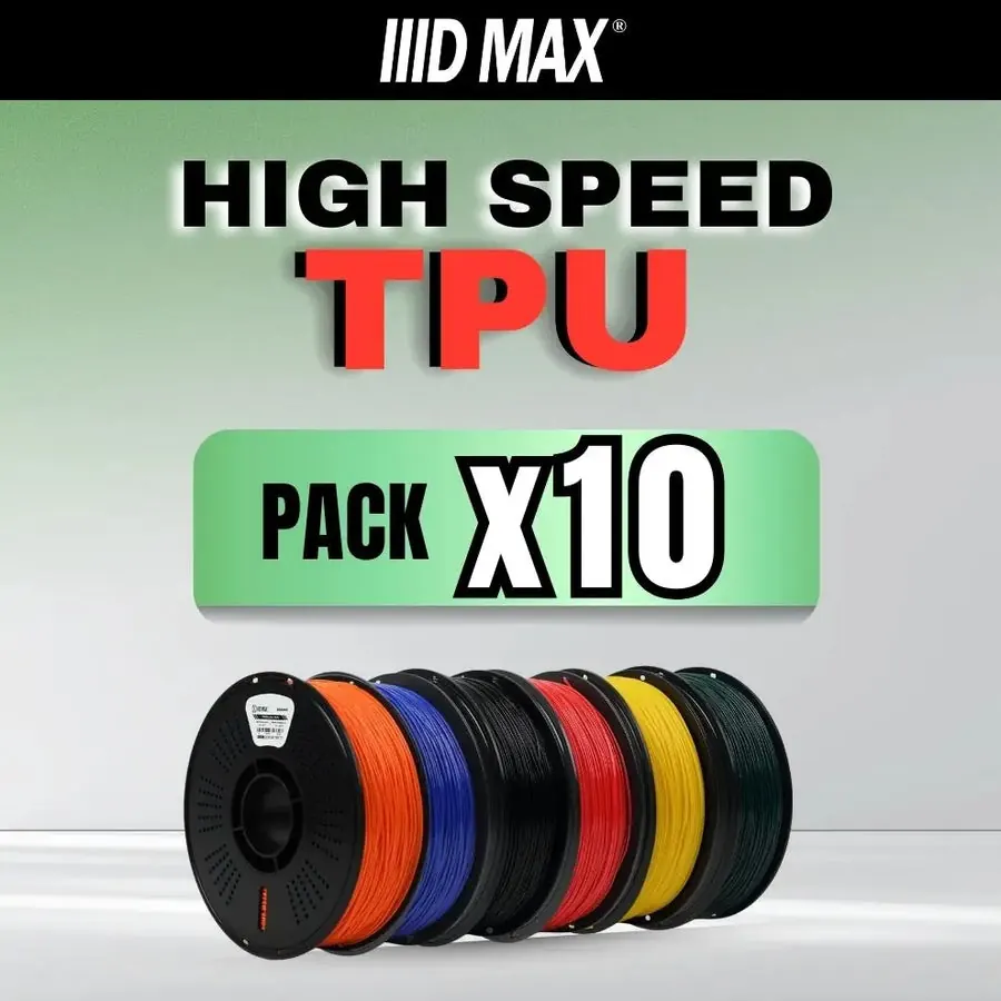 TPU filament: high speed TPU 95A flexible pack of 10 spools